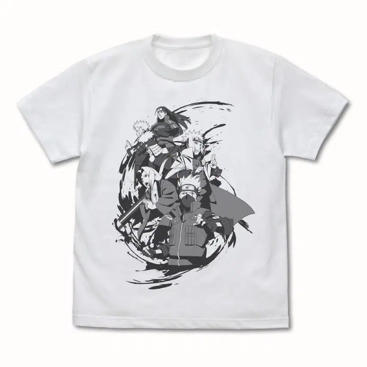 [BUNJANG] Naruto Hokage T-Shirt L Size / 나루토 역대 호카게 티셔츠 L 사이즈 미개봉 새상품 하시라마 카카시