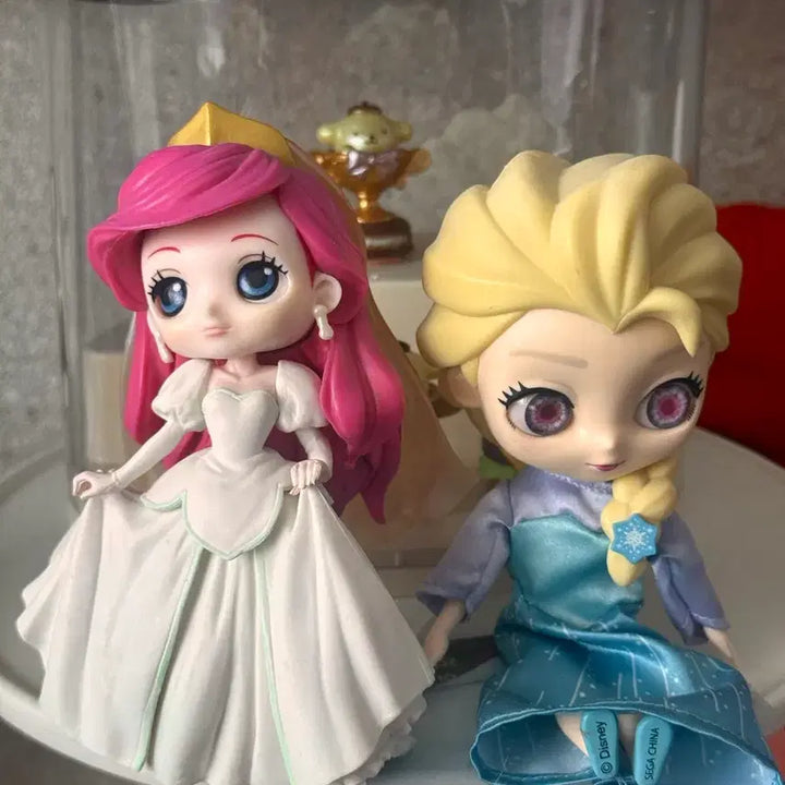 [BUNJANG] Disney Q Posket Ariel &amp; Elsa Figure Bundle / 디즈니 큐포스켓 인어공주 에리얼, 엘사 피규어 일괄