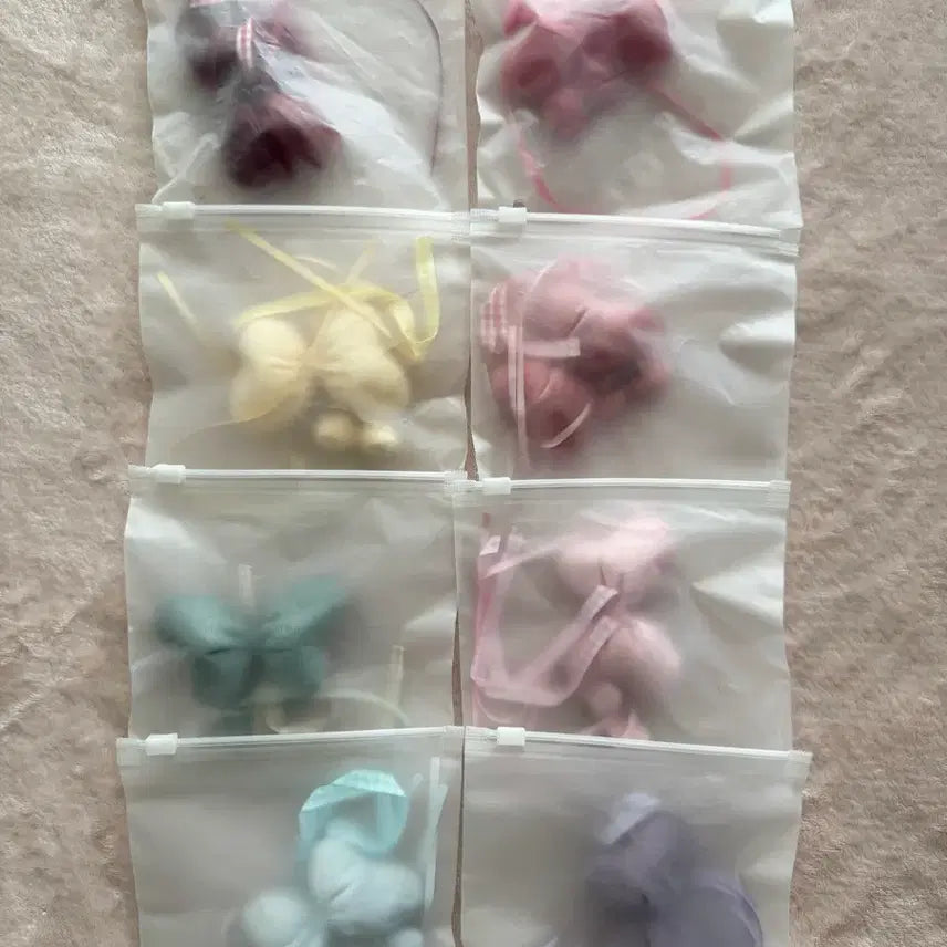 [BUNJANG] 10cm Doll Headwear Ribbon Accessory (Soft Doll) / 인형용 리본 장식 솜인형 10cm 인형옷 무속성 헤드템 액세서리 연핑크