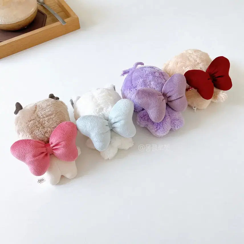 [BUNJANG] 10cm Doll Headwear Ribbon Accessory (Soft Doll) / 인형용 리본 장식 솜인형 10cm 인형옷 무속성 헤드템 액세서리 연핑크