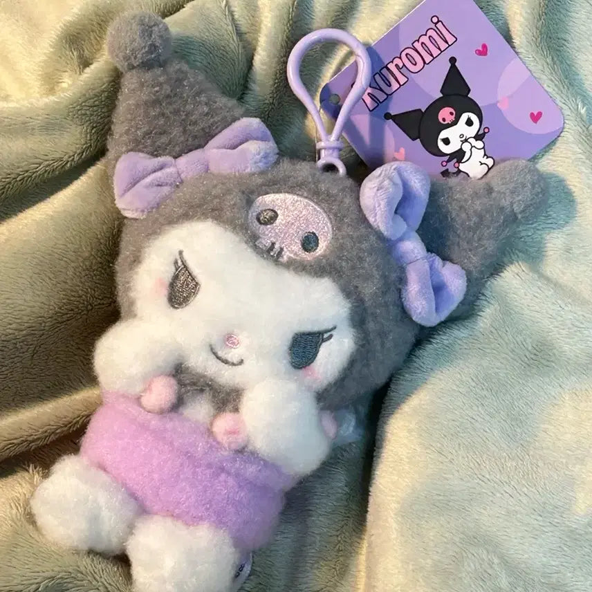 [BUNJANG] Sanrio Kuromi Angel Costume Plush Keychain / 택0,새상품) 산리오 쿠로미 천사 코스튬 인형 키링