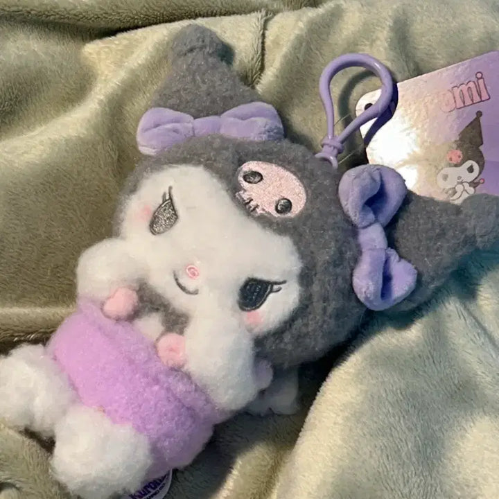 [BUNJANG] Sanrio Kuromi Angel Costume Plush Keychain / 택0,새상품) 산리오 쿠로미 천사 코스튬 인형 키링
