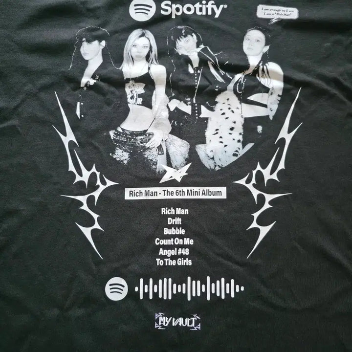 [BUNJANG] Spotify Richman Mini 6th Album T-Shirt / 스포티파이 리치맨 미니 6집 앨범 반팔티
