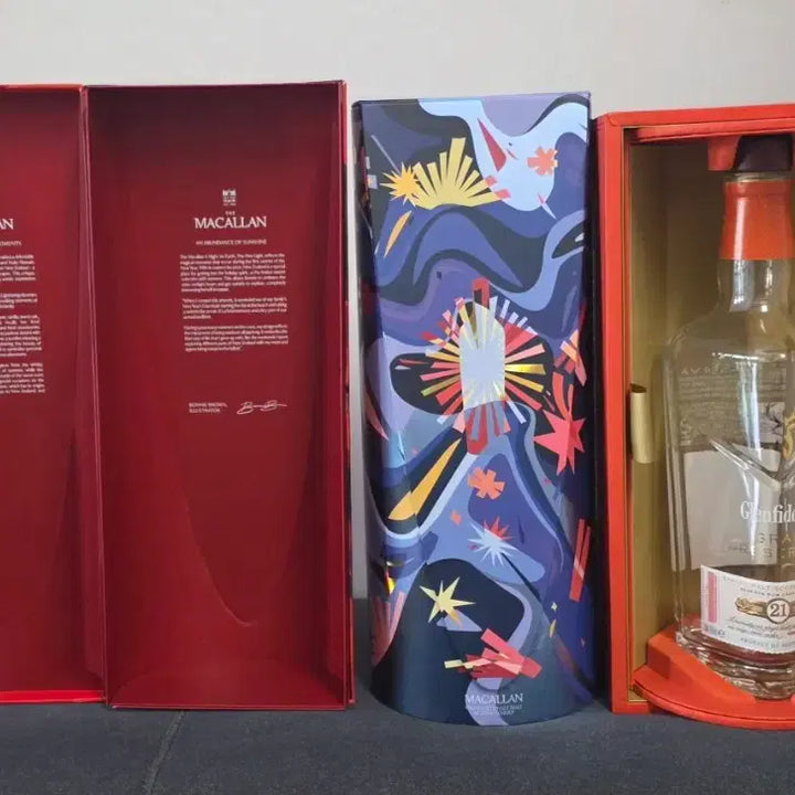 [BUNJANG] Macallan "A Night on Earth" &amp; Glenfiddich "Gran Reserva 21" Empty Bottles with Cases / 맥캘란 글렌피딕 위스키 공병