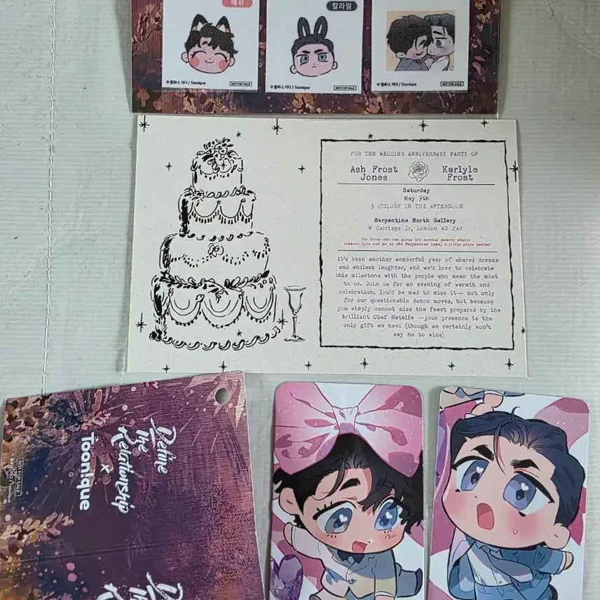 [BUNJANG] DTR Toonique Photocard, Postcard, and Sticker Set / 디파인 더 릴레이션십 디티알 DTR 투니크 포카 엽서 나눔 띠부