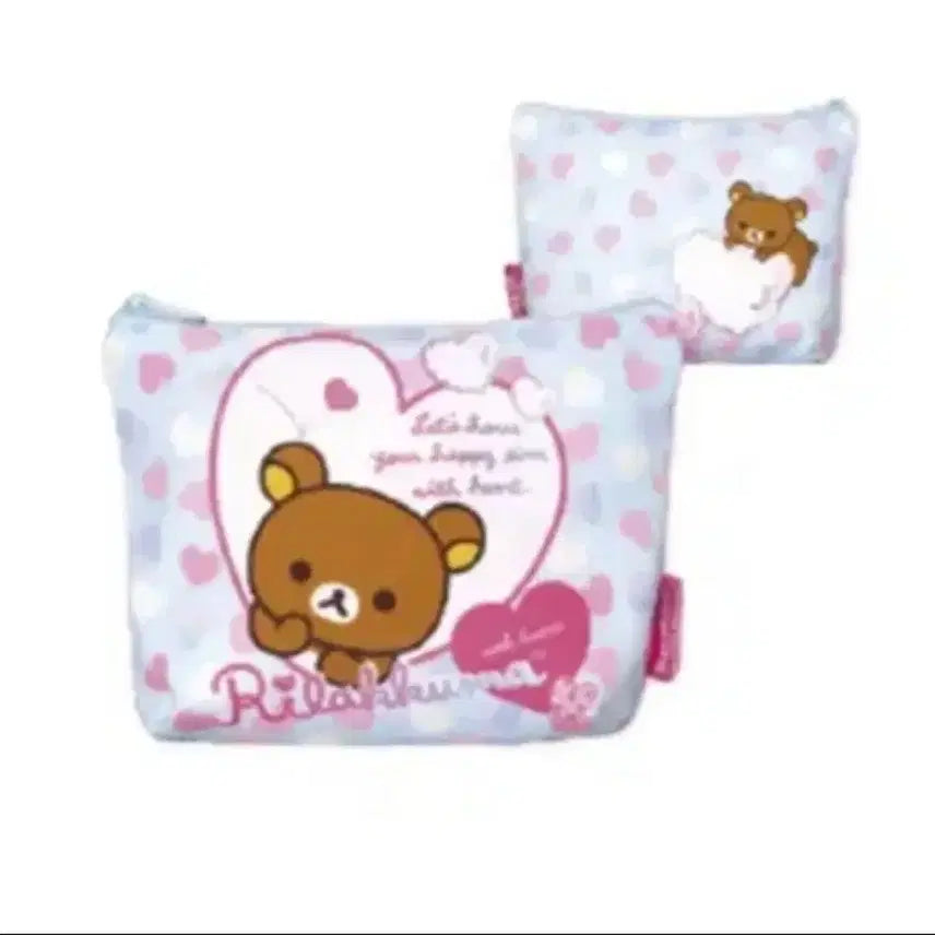 [BUNJANG] San-X Rilakkuma Heart Bath Time Pouch / 산엑스 리락쿠마 하트 배스 타임 목욕 시간 파우치 리락쿠마 바스타임
