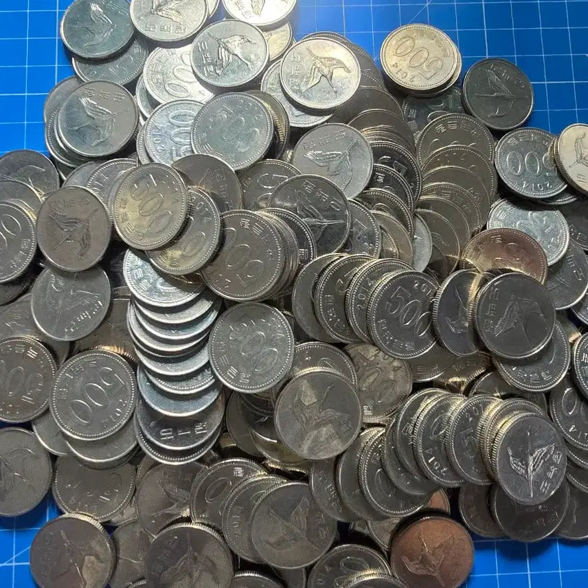 [BUNJANG] 2014 500 Won Coin Rolls - 6 Rolls (240 Coins Total) / 2014년 500원 동전 6개 롤 240개