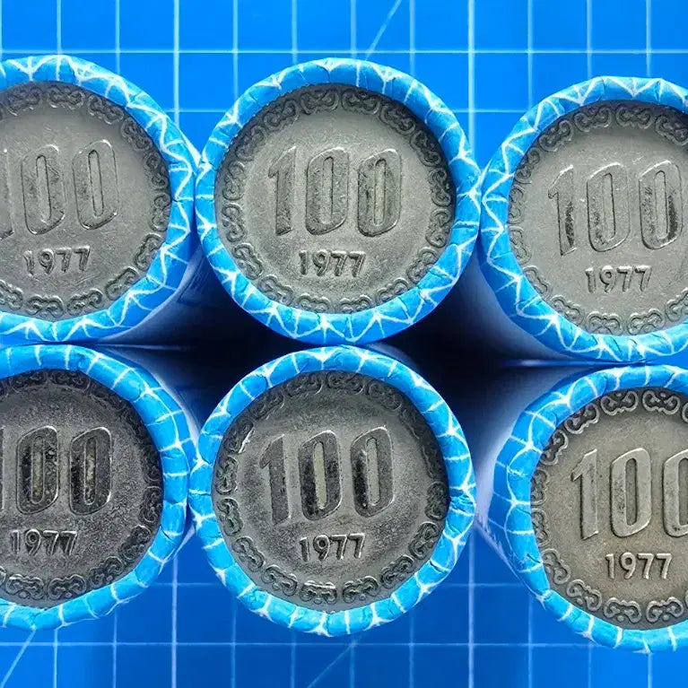 [BUNJANG] 1977 100 Won Coin 300-Piece 6-Roll Case Set / 77년 100주 300개 6롤케이스 세트