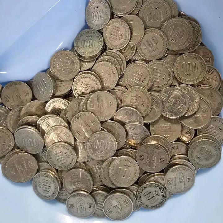 [BUNJANG] 1977 100 Won Coin 300-Piece 6-Roll Case Set / 77년 100주 300개 6롤케이스 세트