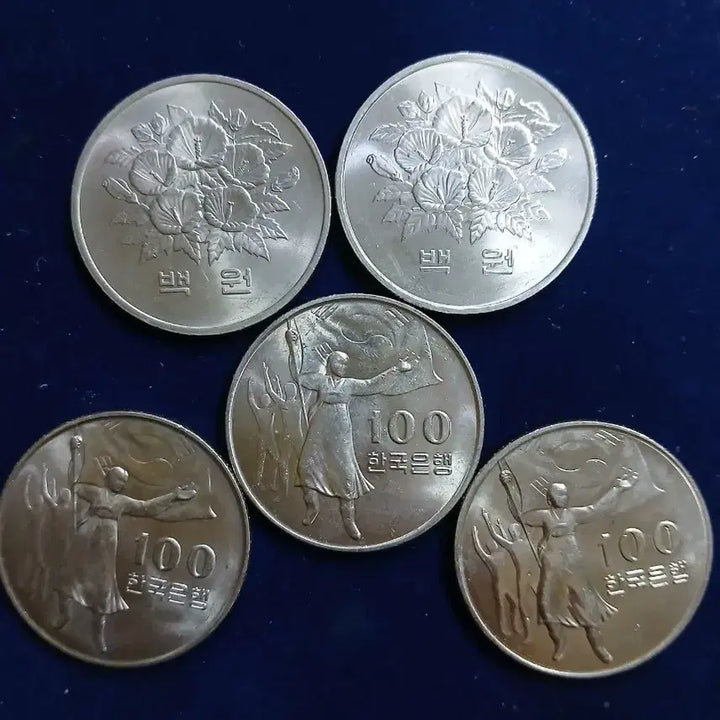 [BUNJANG] Bank of Korea 100 Won Coins (5 Pieces) - Commemorative &amp; Circulated / 한국은행 100원 동전 5개