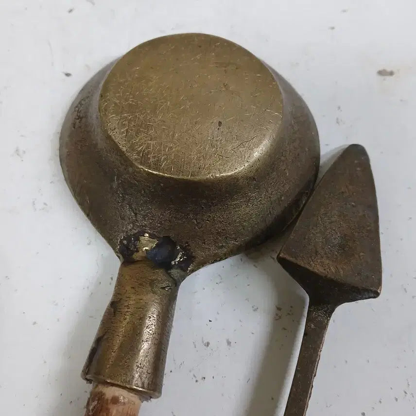 [BUNJANG] Vintage Brass Charcoal Iron Set / 빈티지 놋쇠 숯 다리미 인두 세트