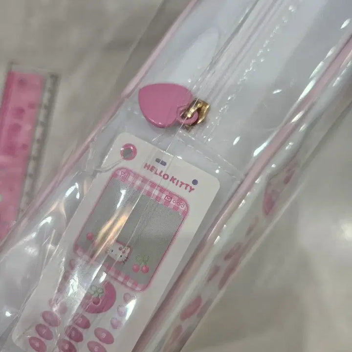 [BUNJANG] Sanrio Hello Kitty Cherry Kitty Transparent Pouch / 산리오 헬로키티 체리키티 핸드폰디자인 필통 파우치 수납 육일돌