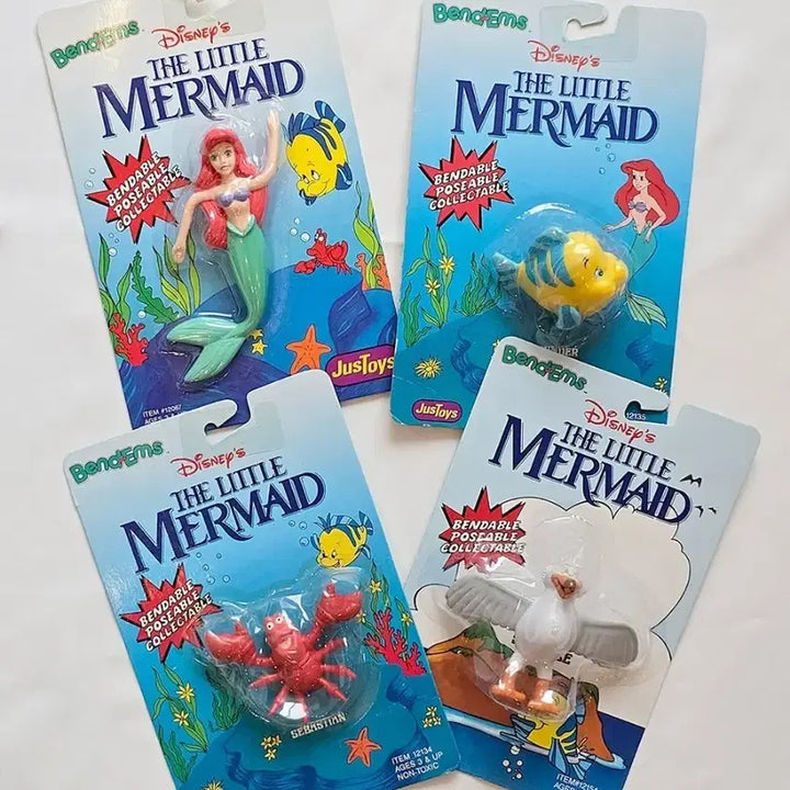 [BUNJANG] Disney Vintage The Little Mermaid Bendable Figure Set / 디즈니 빈티지 인어공주 벤더블 피규어 SET