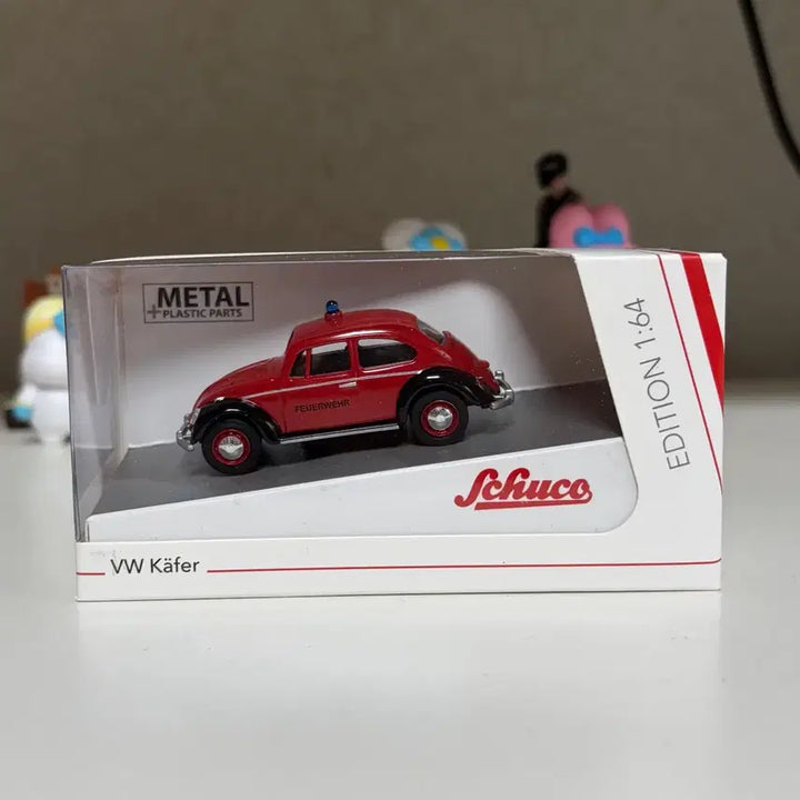 [BUNJANG] Schuco 1:64 Volkswagen Beetle Fire Chief Car Diecast Model / 1:64 슈코 폭스바겐 비틀 소방지휘차 미니카 다이캐스트