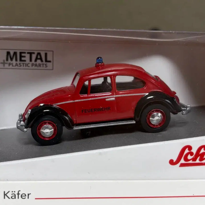 [BUNJANG] Schuco 1:64 Volkswagen Beetle Fire Chief Car Diecast Model / 1:64 슈코 폭스바겐 비틀 소방지휘차 미니카 다이캐스트