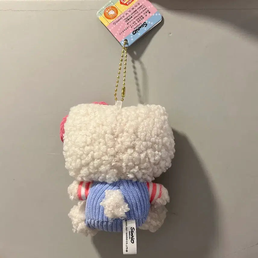 [BUNJANG] Sanrio Sega Plaza Hello Kitty Plush Keychain / 해외직구/ 산리오 sega plaza 뽀글이 헬로키티 키링