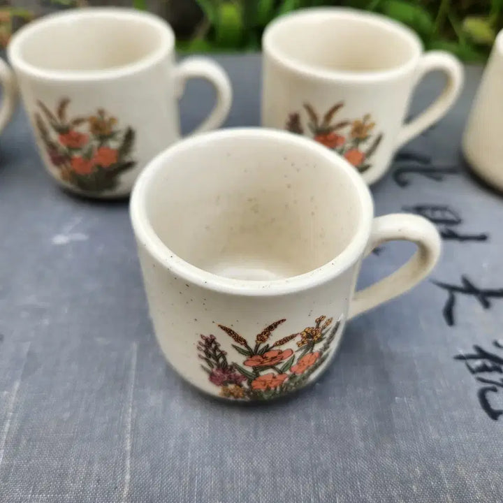 [BUNJANG] Vintage Espresso Cups Set of 5 / 에스프레소 도자기잔 5개 일괄판매