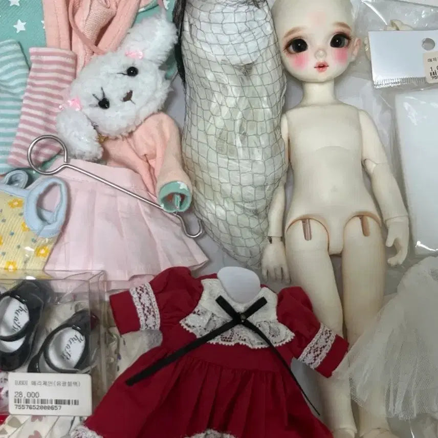 [BUNJANG] Chica B Milk Violet Bebe 26cm Ball-Jointed Doll with Accessories / 치카비 보라 구체관절인형 물품 포함