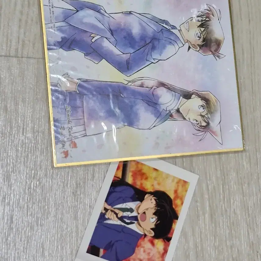 [BUNJANG] Detective Conan Shinichi Kudo Ran Mouri Shikishi Art Board / 명탐정 코난 남도일 유미란 색지 종이 굿즈