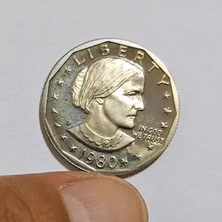 [BUNJANG] 1980 Susan B. Anthony Uncirculated Proof Dollar Coin / 미국 1980년(s) 수잔 앤서니 1달러 무광프루프 주화(외국동전)