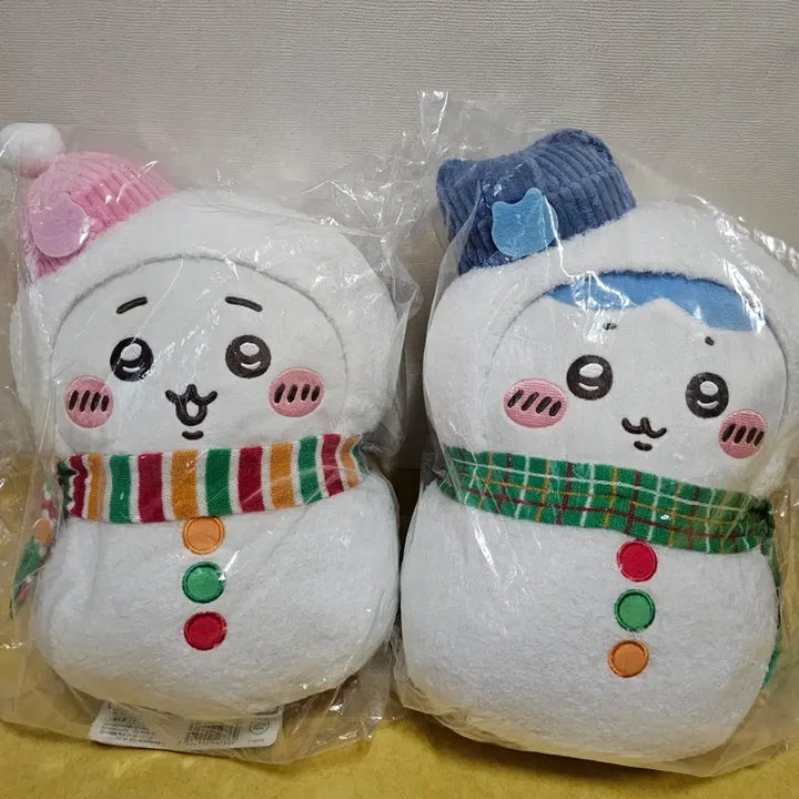 [BUNJANG] Chiikawa Snowman Ichiban Kuji A Award Chiikawa &amp; B Award Hachiwara Dolls Bundle Set (Sealed) / 치이카와 눈사람쿠지 A상 치이카와 B상 하치와레 인형 미개봉 일괄 판매