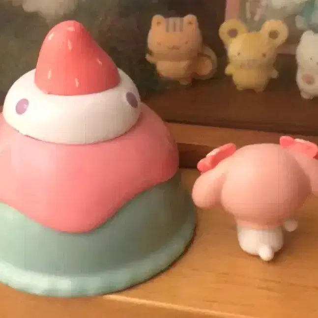 [BUNJANG] My Melody Japanese Retro Style Ice Cream House Figure Set / 레어! 일본고전풍 마이멜로디 아이스크림 하우스 피규어 인형 세트