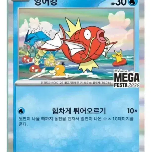 [BUNJANG] Pokemon TCG Magikarp Promo Card Set - Mega Festa 2026 (2 Cards) / 포켓몬스터 카드 잉어킹 프로모 메가페스타 2026 2장