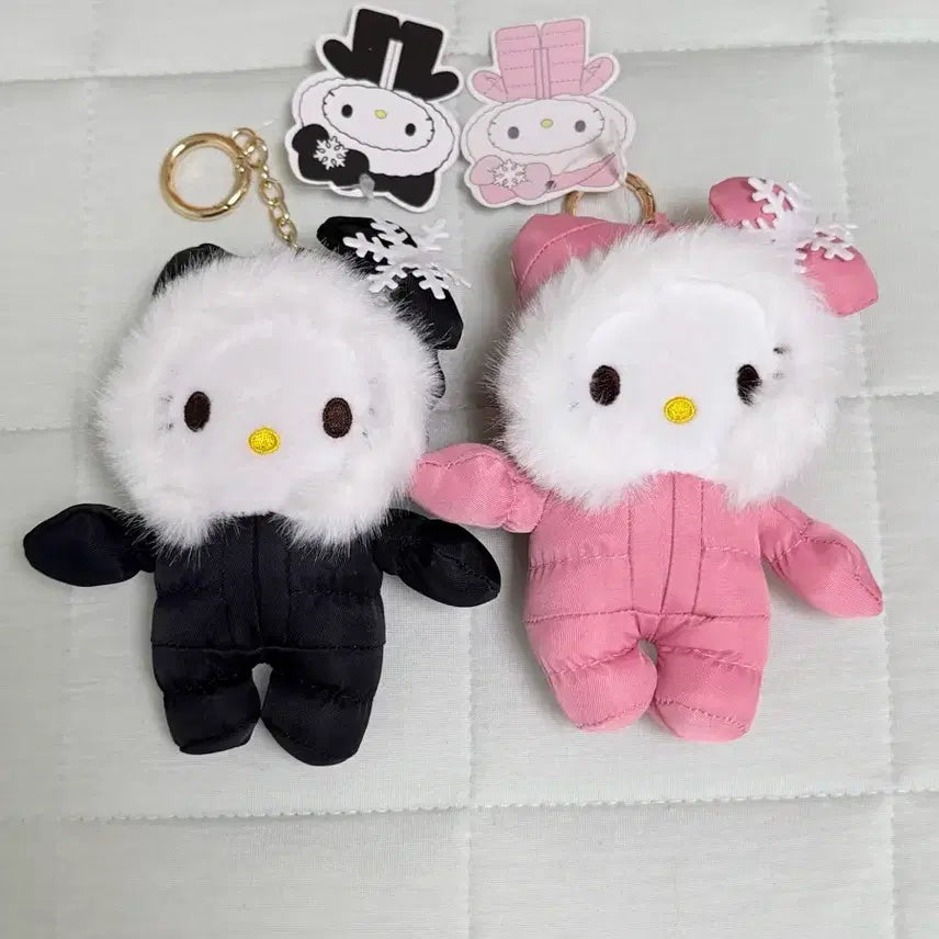 [BUNJANG] Sanrio Hello Kitty Padded Outfit Keychain Set / 산리오 헬로키티 패딩 가방고리 인형키링 세트 일괄