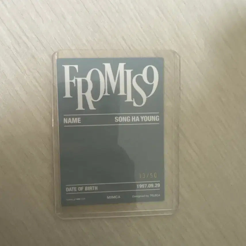 [BUNJANG] fromis_9 Song Hayoung 50 Limited Telecard / 프로미스나인 송하영 50한정 테레카