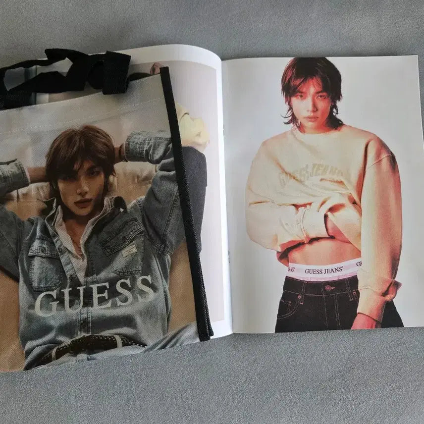 [BUNJANG] Guess Hyunjin Eco Bag + Poster / 게스 현진 에코백 + 포스터