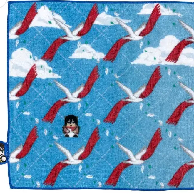 [BUNJANG] Attack on Titan Eren Mikasa Handkerchief (Sealed, Official) / 미개봉 진격의 거인 에렌 미카사 손수건