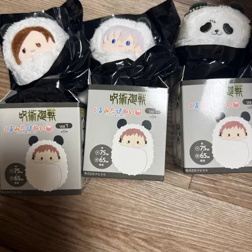 [BUNJANG] Jujutsu Kaisen Panda Tapestry Plush - Gojo, Nobara, Panda Bundle / 주술회전 판다 타피누이(고죠, 노바라, 판다 일괄)