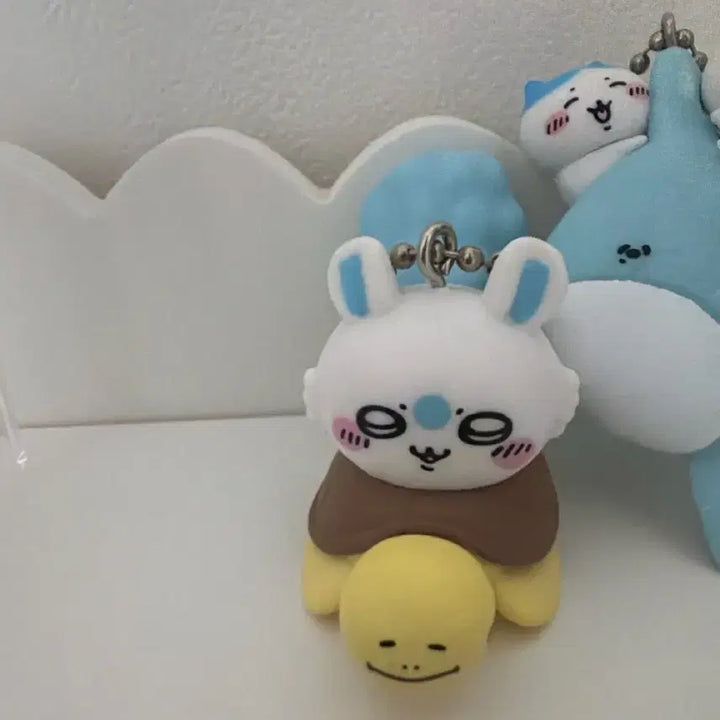 [BUNJANG] Chiikawa Aquarium Kaiyoryo and Turtle Momonga Keychain Bundle Set / (일괄) 먼작귀 치이카와 수족관 개복치 and 거북이 모몽가 키링 세트