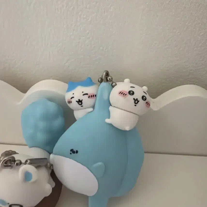 [BUNJANG] Chiikawa Aquarium Kaiyoryo and Turtle Momonga Keychain Bundle Set / (일괄) 먼작귀 치이카와 수족관 개복치 and 거북이 모몽가 키링 세트