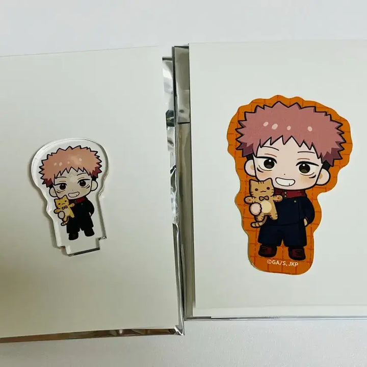 [BUNJANG] Jujutsu Kaisen 5th Anniversary Dakko Cat Mini Acrylic Sticker - Yuji Itadori (Bundle Set) / 일괄) 주술회전 5주년 닷코 고양이 미니 아크릴 스티커 이타도리 유지