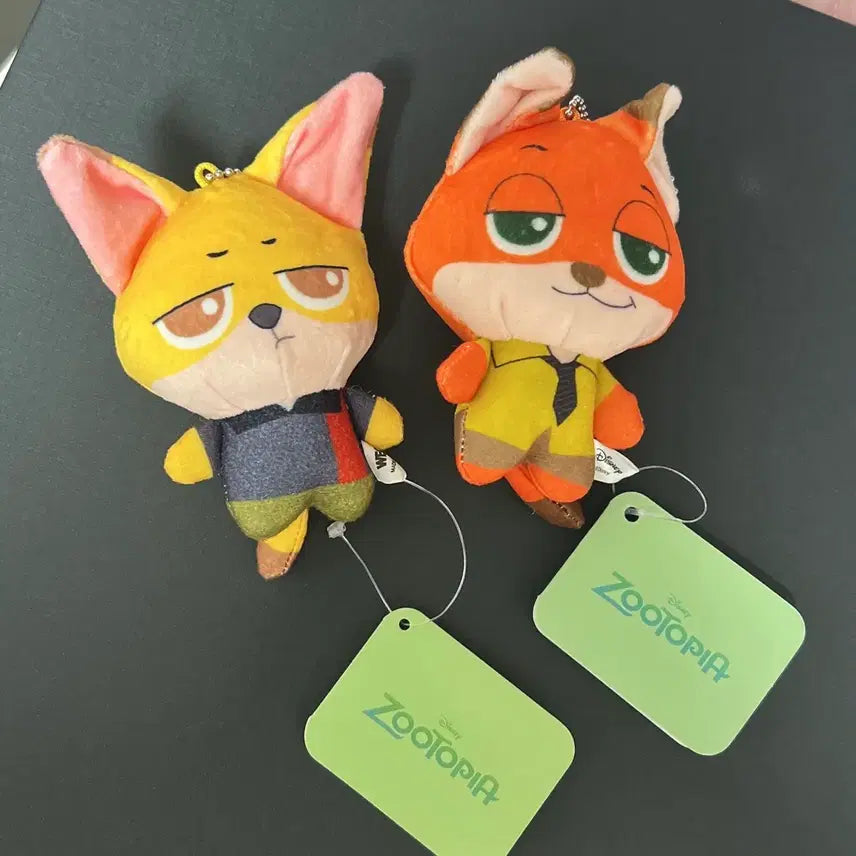 [BUNJANG] Zootopia Nick Wilde &amp; Judy Hopps "Bebe" Keychain Set / ( 닉+ 핀 닉 2종세트 )/ 정품 주토피아 베베 키링