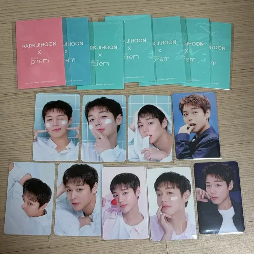 [BUNJANG] Park Jihoon MakePrem Limited Edition Photocard &amp; Cosmetics Bundle Set / 박지훈 메이크프렘 포토카드, 화장품 풀세트 일괄 구성 판매