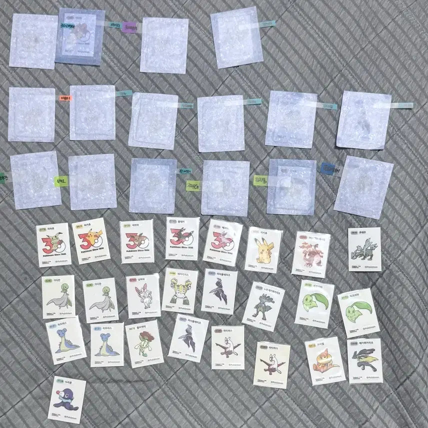 [BUNJANG] Pokemon 30th Anniversary Sticker Bundle Set / 포켓몬 30주년 띠부씰 일괄