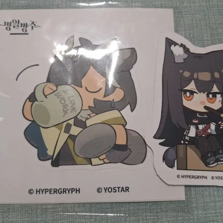 [BUNJANG] Arknights Młynar, Horn, Silence Lenticular Mini Card &amp; Sticker Set / 명일방주 뮤엘시스,오올헤약,사일런스 특전 렌티큘러 미니 카드, 스티커