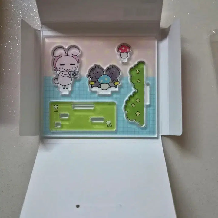 [BUNJANG] Myoongnyang and Meonggu Random Acrylic Diorama: Shy and Mole Twins / 새상품)묘냥이와 멍구 부끄와 두더지 디오라마