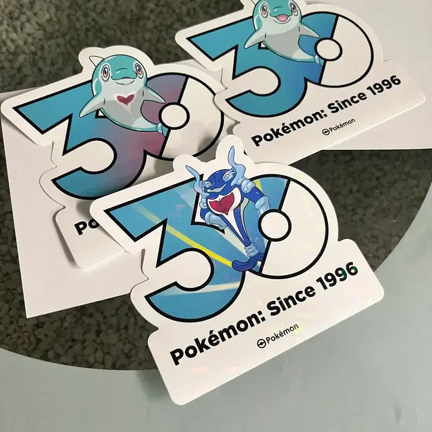 [BUNJANG] Pokemon 30th Anniversary Mandolphin + Dolphinman Sticker Set / 포켓몬 30주년 스티커 맨돌핀+돌핀맨