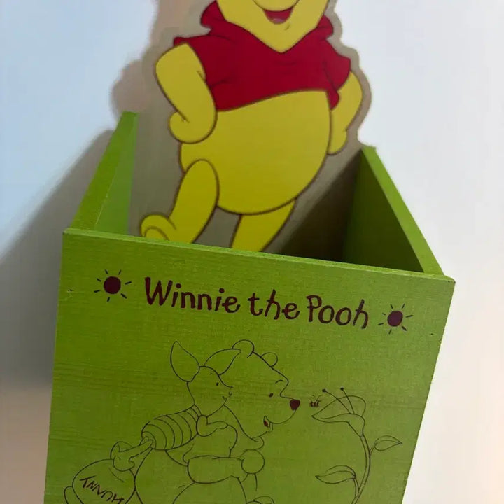 [BUNJANG] Disney Winnie the Pooh Wooden Pen Holder / 고전문구 디즈니 곰돌이 푸 나무 펜 꽂이