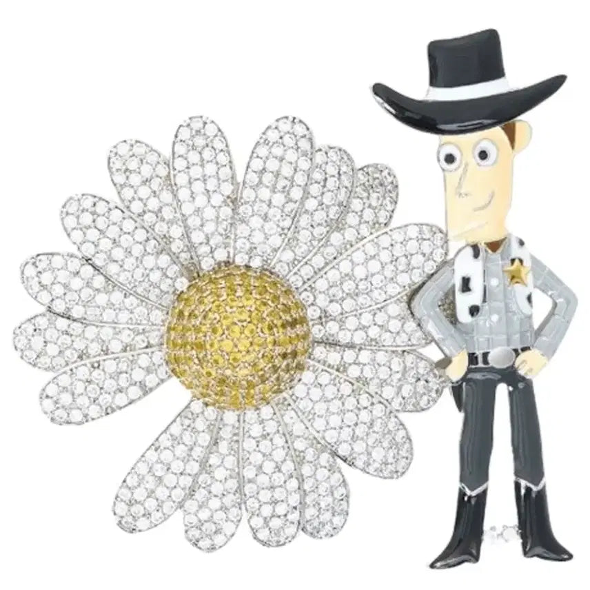 [BUNJANG] G-Dragon PEACEMINUSONE Daisy Jewel Pin Woody / 지드래곤 토이스토리 콜라보 피마원 데이지 쥬얼 핀 우디