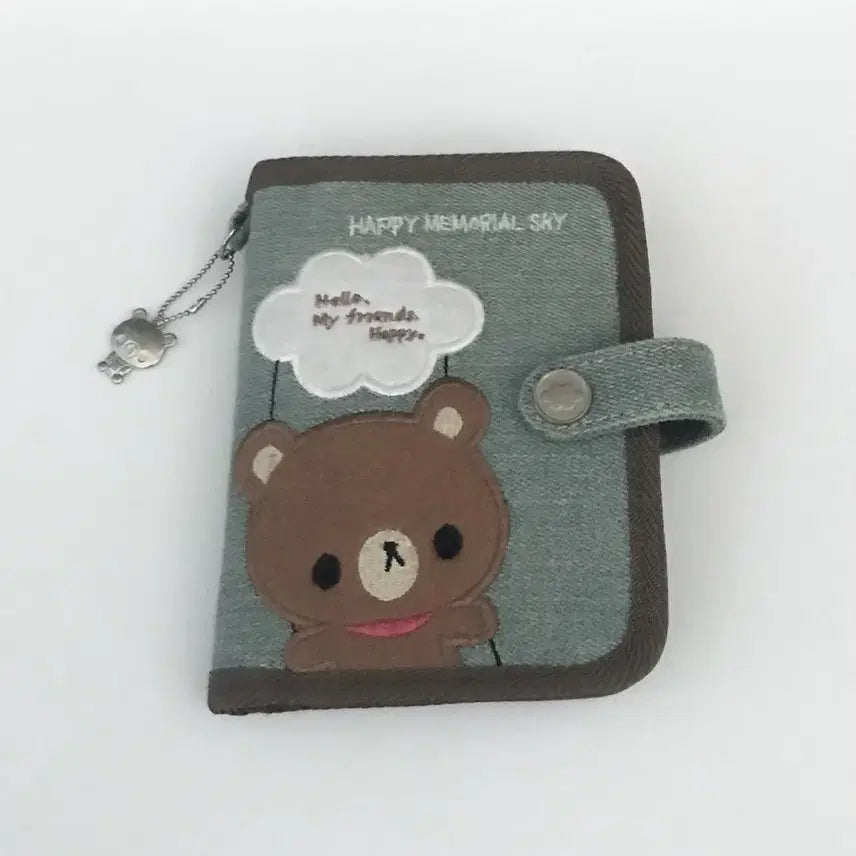 [BUNJANG] Classic Diary Cover Bear Denim Notebook / 고전 다이어리 커버 곰 데님 수첩 헤이세이