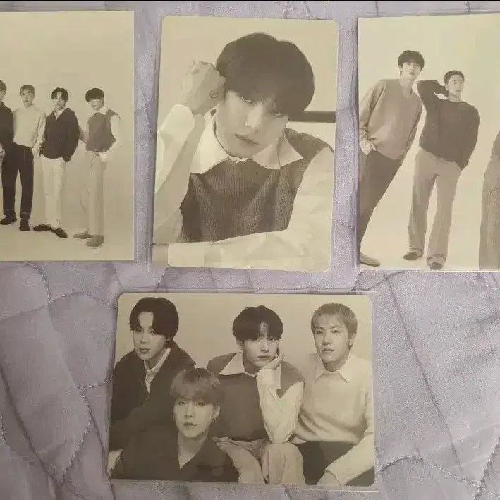 [BUNJANG] BTS Jungkook Monochrome Photocard Set (4 pcs) / BTS &amp; JK Monochrome Photocard (Lot of 4)