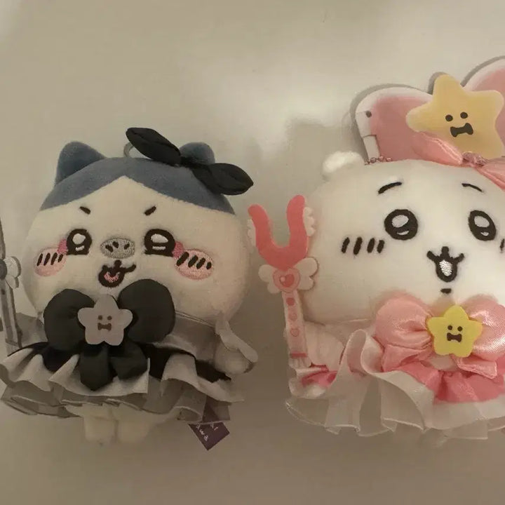 [BUNJANG] Magical Chiikawa Hachiware Bundle Set Mascot Keychain Plush Doll Dark Version / 매지컬 치이카와 하치와레 일괄 마스코트 키링 인형 흑화 나쁜버전