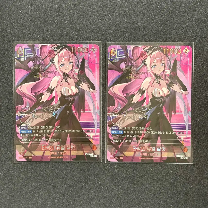 [BUNJANG] Eternal Return Charlotte SBR Taragui Yul 2 Cards / 니벨아레나 이터널리턴 타락의 유열 샬럿 SBR 2장