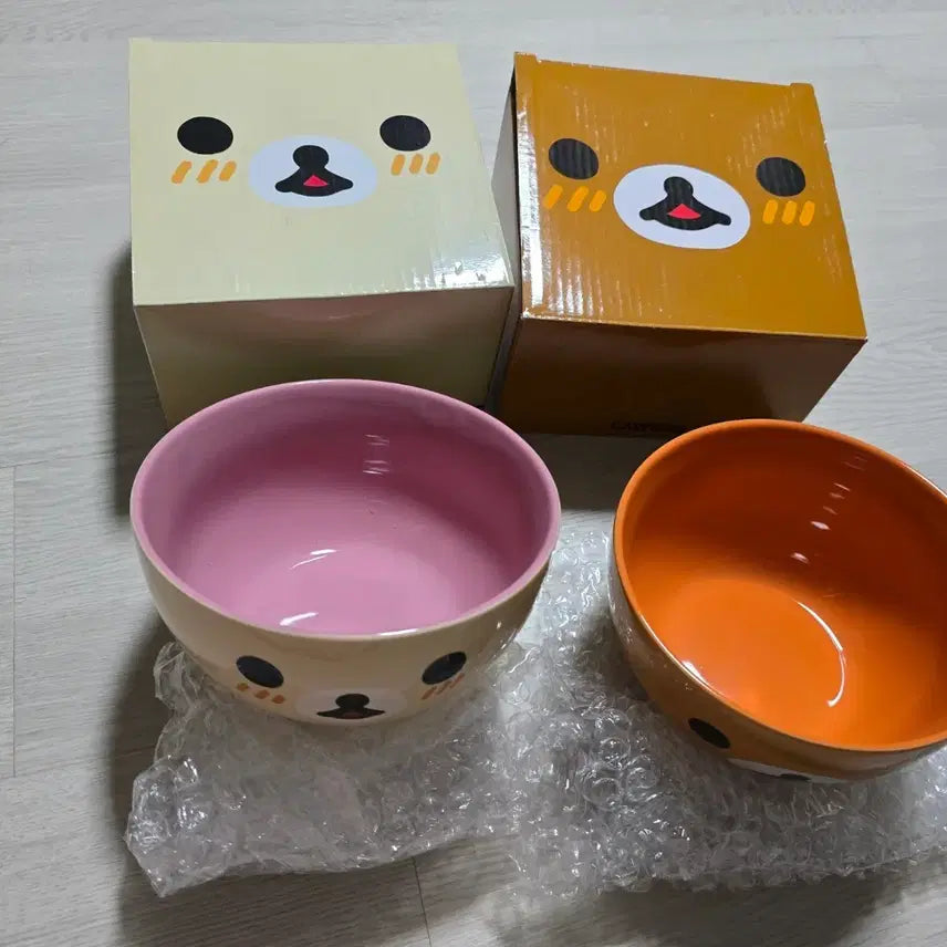[BUNJANG] Rilakkuma Lawson Collaboration 2016 Bluish Bowl Set / 2016 리락쿠마 로손 콜라보 발그레 그릇 미사용 새제품
