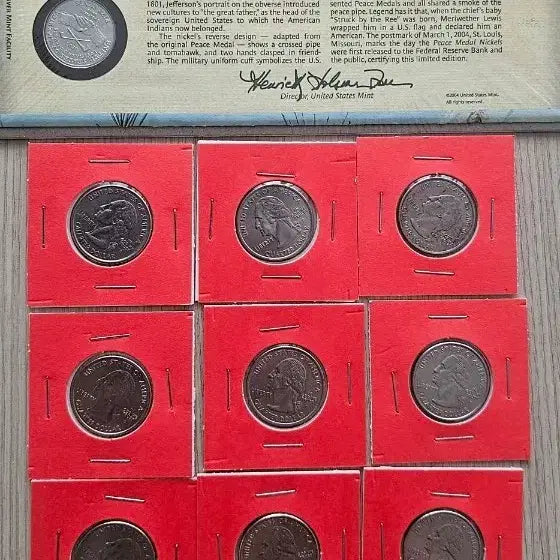 [BUNJANG] US Peace Dollar 25 Cent Nickel Coin Set Bundle / 미국 평화 메달 25센트 니켈 주화 세트 일괄