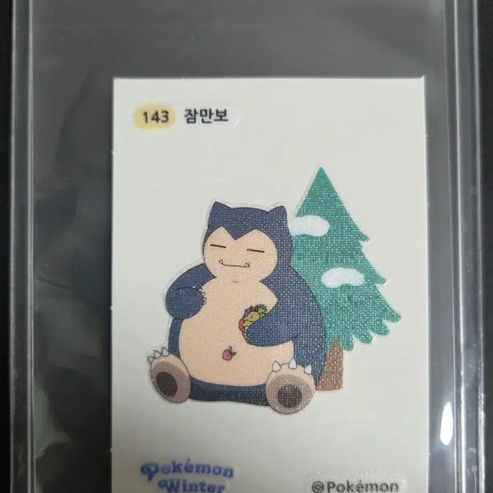[BUNJANG] Pokemon Winter Big Ddibu Seal Hothung Snorlax / 포켓몬 윈터 빅 띠부씰 호빵 잠만보